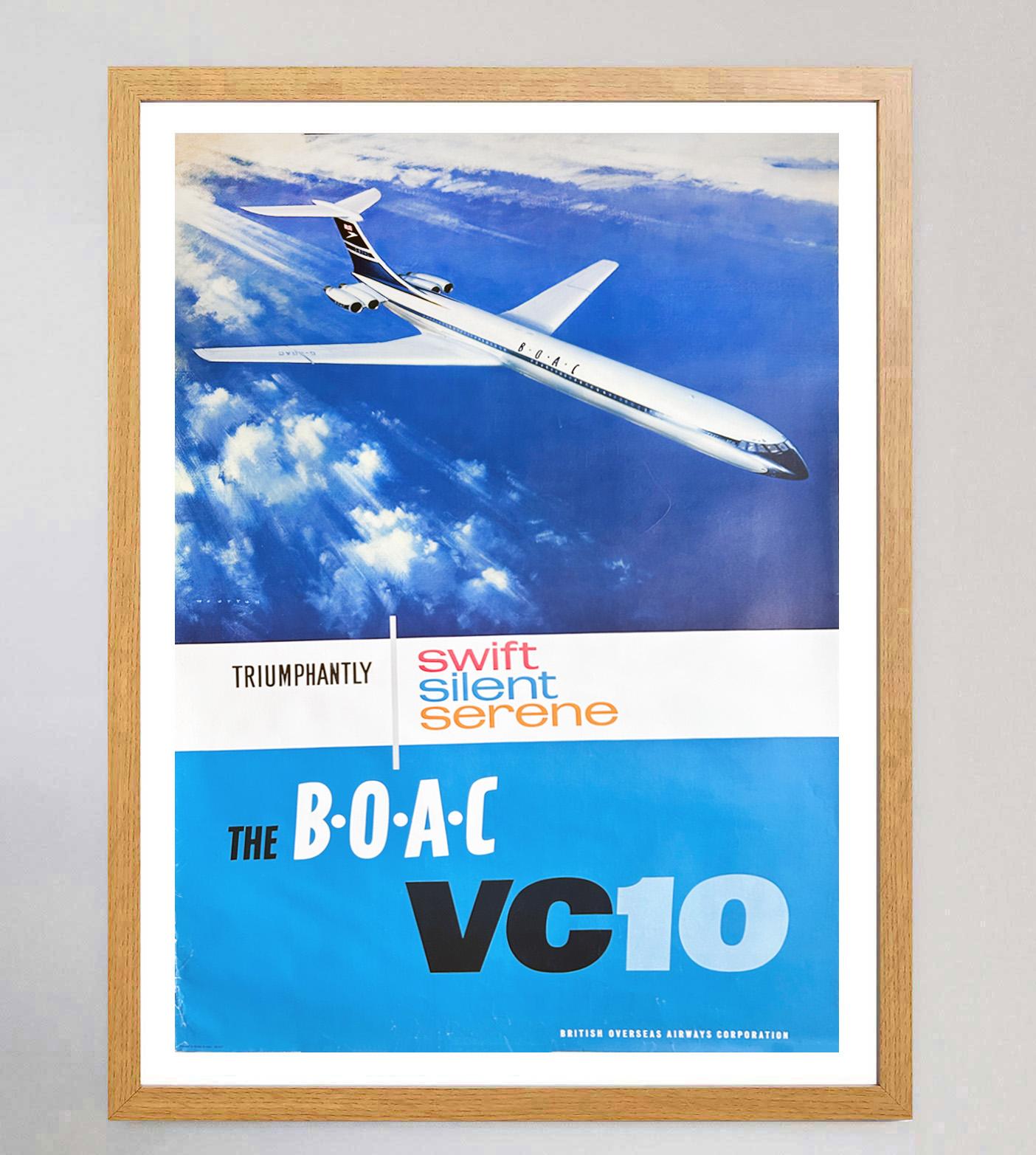 Britannico 1965 BOAC VC10 Poster originale d'epoca in vendita