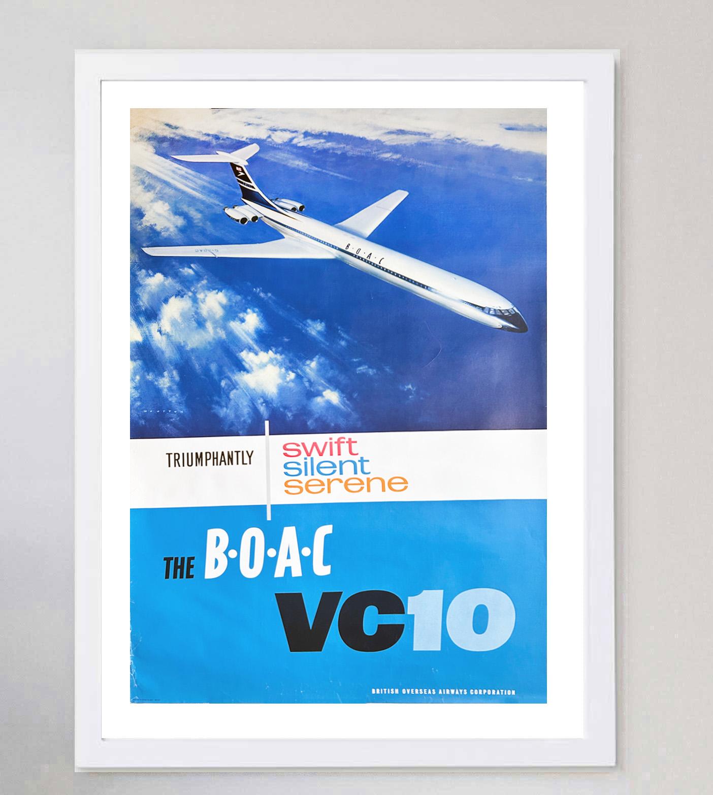 1965 BOAC VC10 Poster originale d'epoca In condizioni buone in vendita a Winchester, GB