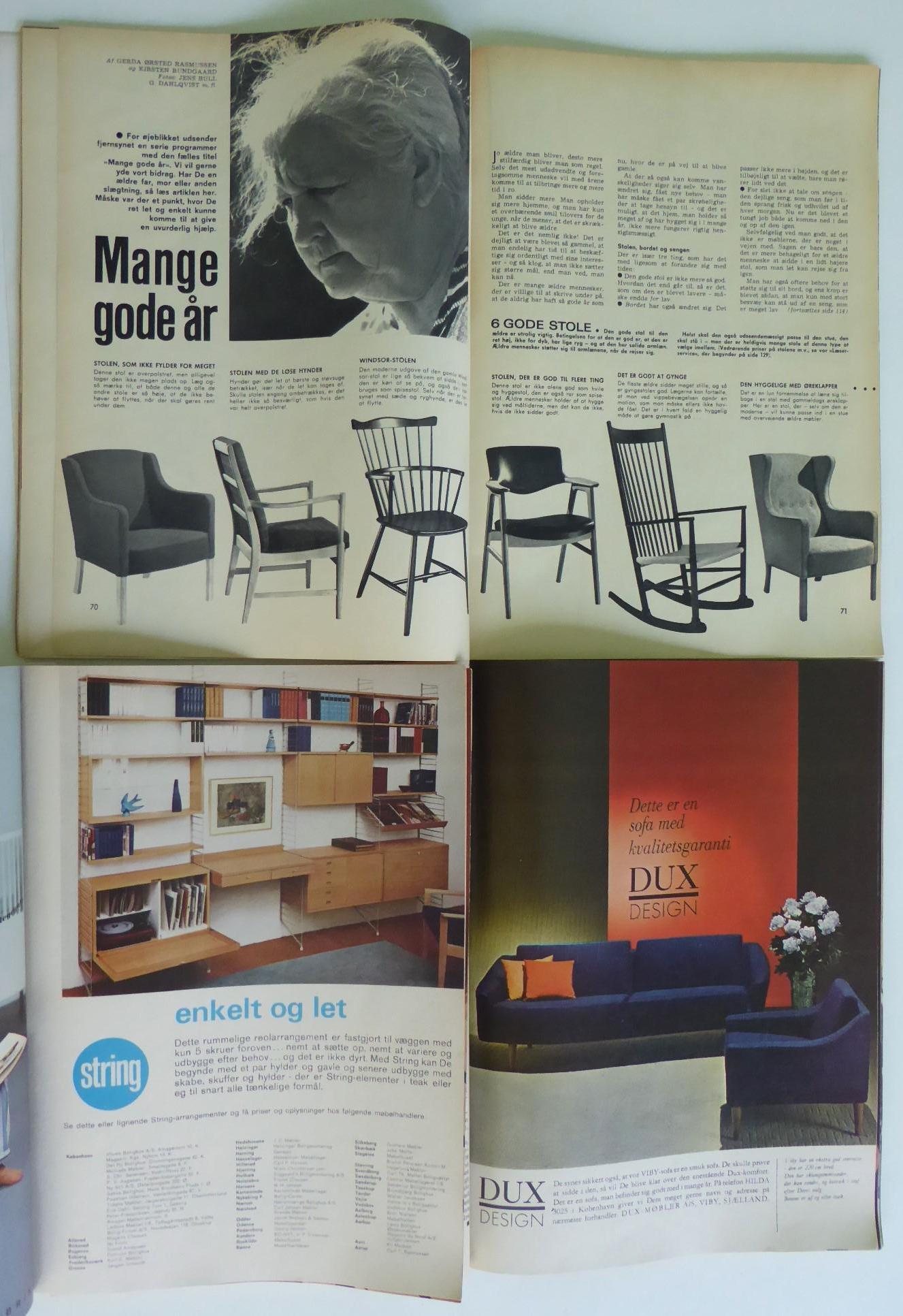 1965 Danish Language Bo Bedre Magazines Scandinavian Home Style Design 12 issues For Sale 4