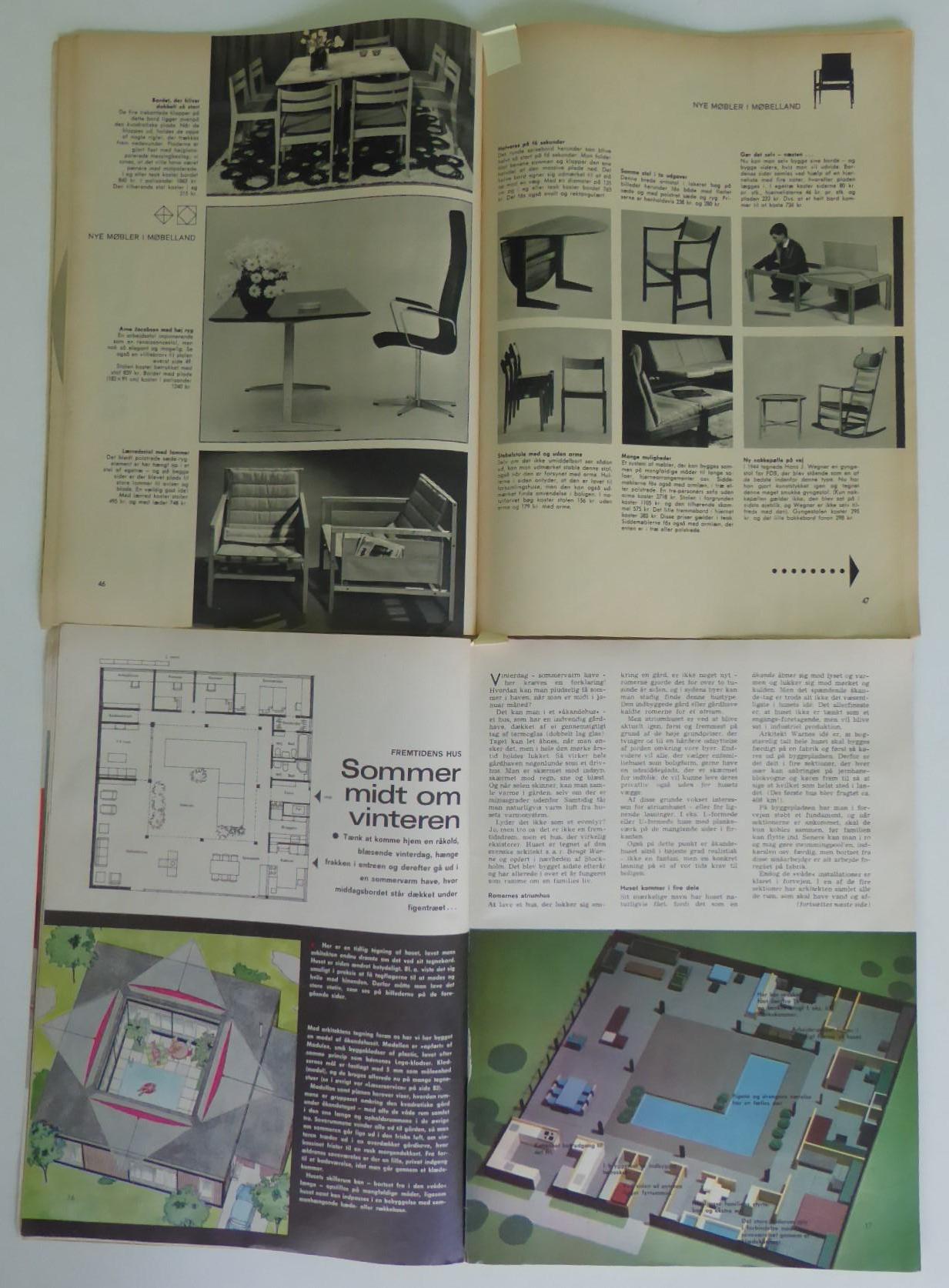 1965 Danish Language Bo Bedre Magazines Scandinavian Home Style Design 12 issues For Sale 1