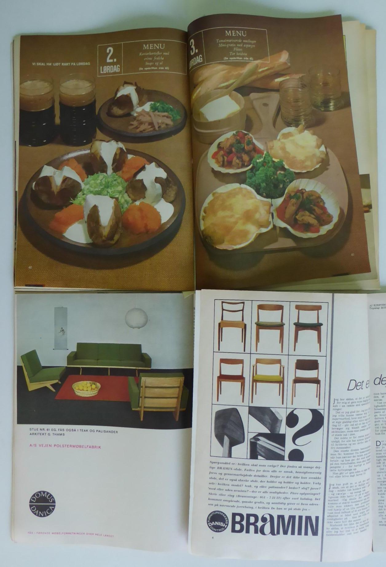1965 Danish Language Bo Bedre Magazines Scandinavian Home Style Design 12 issues For Sale 3