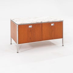 1965 Davis Allen & Gordon Bunshaft w/ Steel, Marble & Teak 2-Position Credenzas
