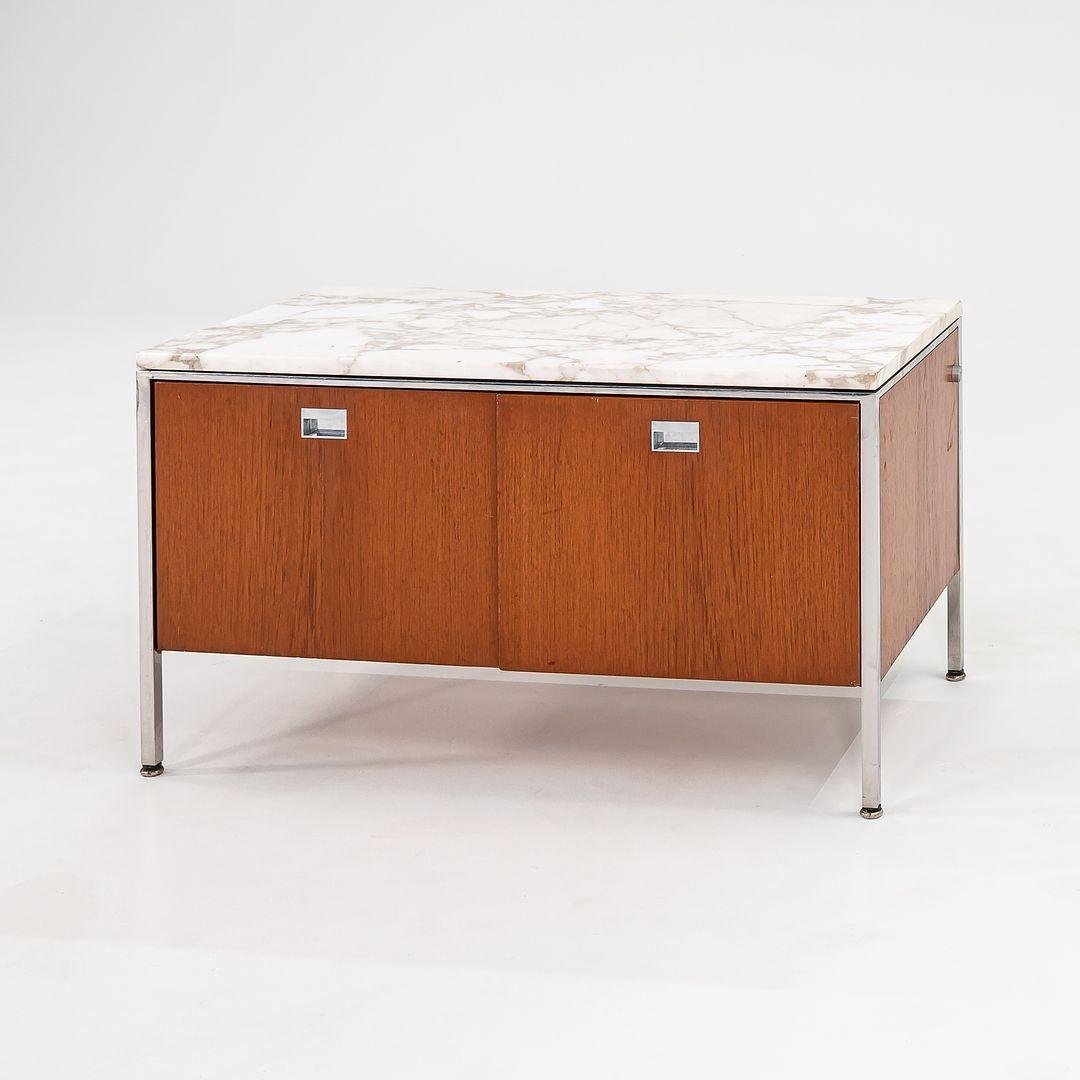 Americano 1965 Davis Allen & Gordon Bunshaft con credenze a 2 posizioni in Steele, Marmo e Teak in vendita