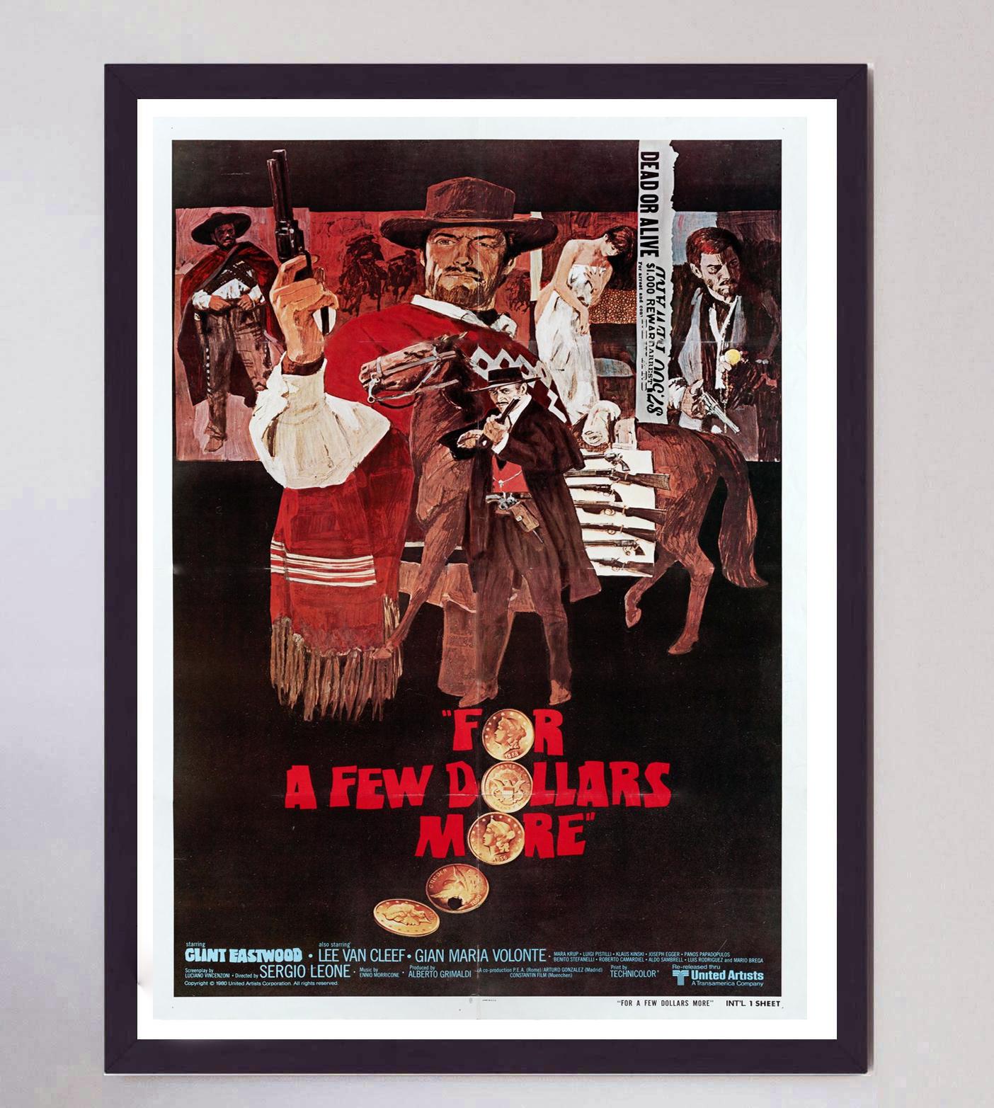 1965 For a Few Dollars More Original Vintage Poster In Good Condition For Sale In Winchester, GB