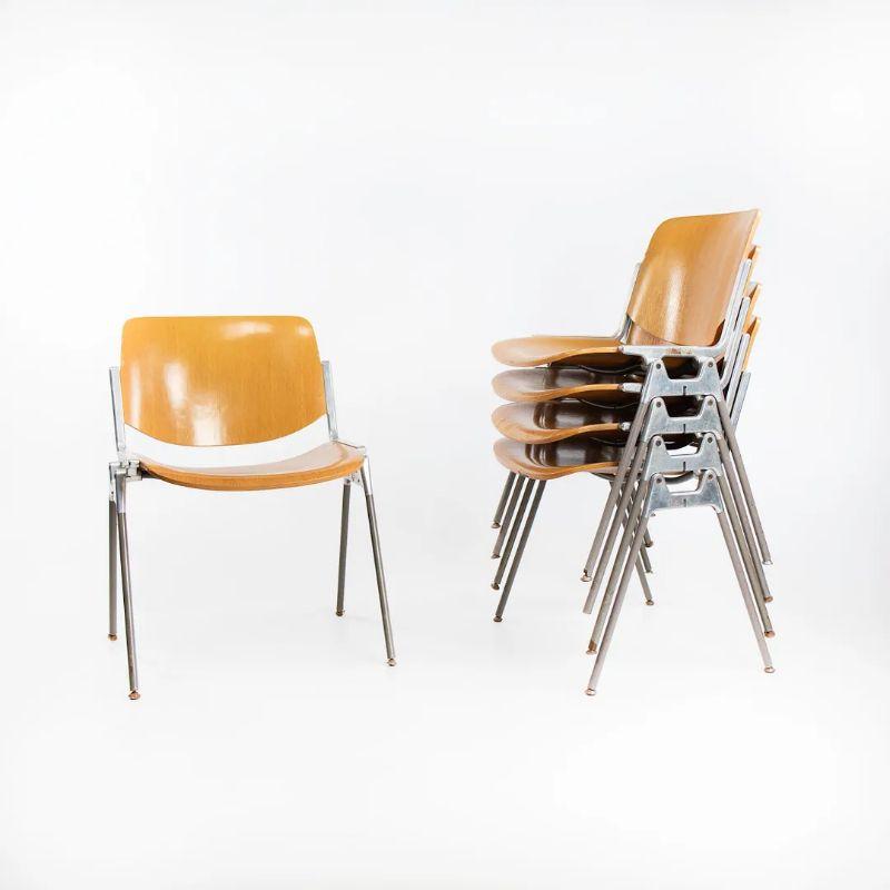 Chaises de salle à manger / chaises d'appoint empilables en chêne Giancarlo Piretti pour Castelli DSC 106, 1965 en vente 5
