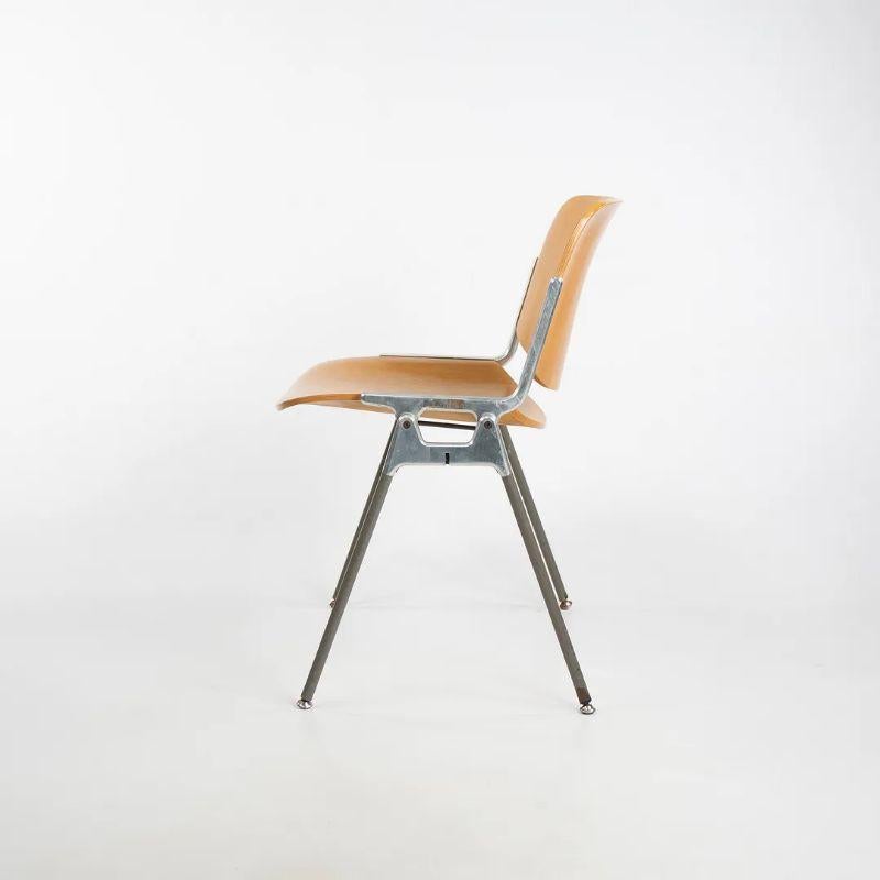 Modern 1965 Giancarlo Piretti for Castelli DSC 106 Stacking Dining / Side Chairs in Oak For Sale