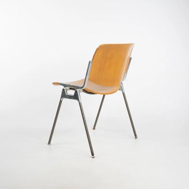 Mid-20th Century 1965 Giancarlo Piretti for Castelli DSC 106 Stacking Dining / Side Chairs in Oak For Sale