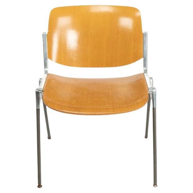 Chaises de salle à manger / chaises d'appoint empilables en chêne Giancarlo Piretti pour Castelli DSC 106, 1965