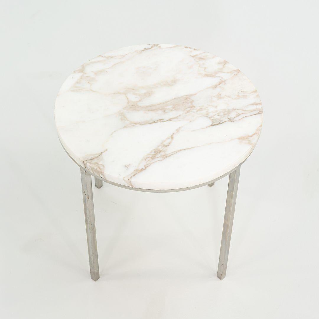 Moderne 1965 Gordon Bunshaft and Davis Allen for SOM TA-39 Marble and Steel Side Table en vente