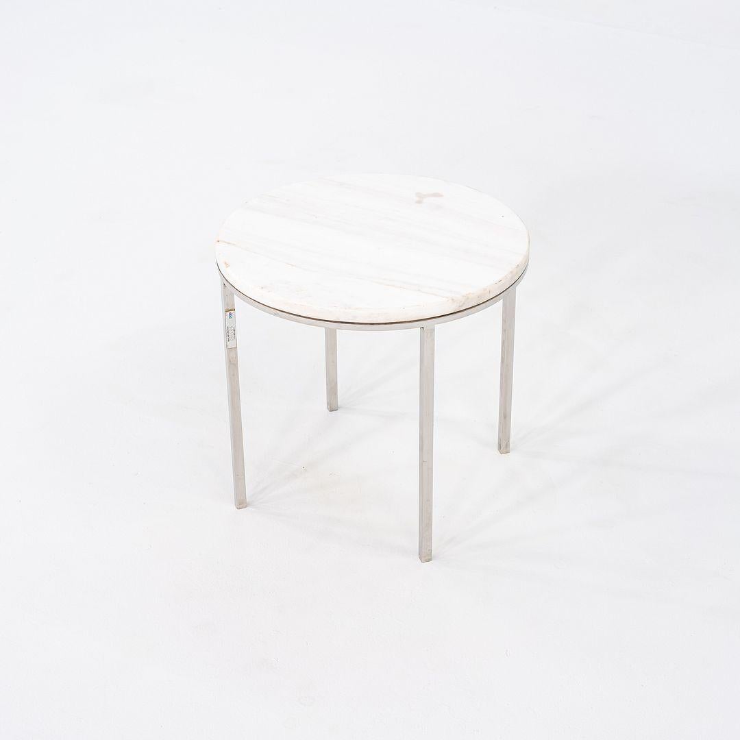 1965 Gordon Bunshaft and Davis Allen for SOM TA-39 Marble and Steel Side Table Bon état - En vente à Philadelphia, PA