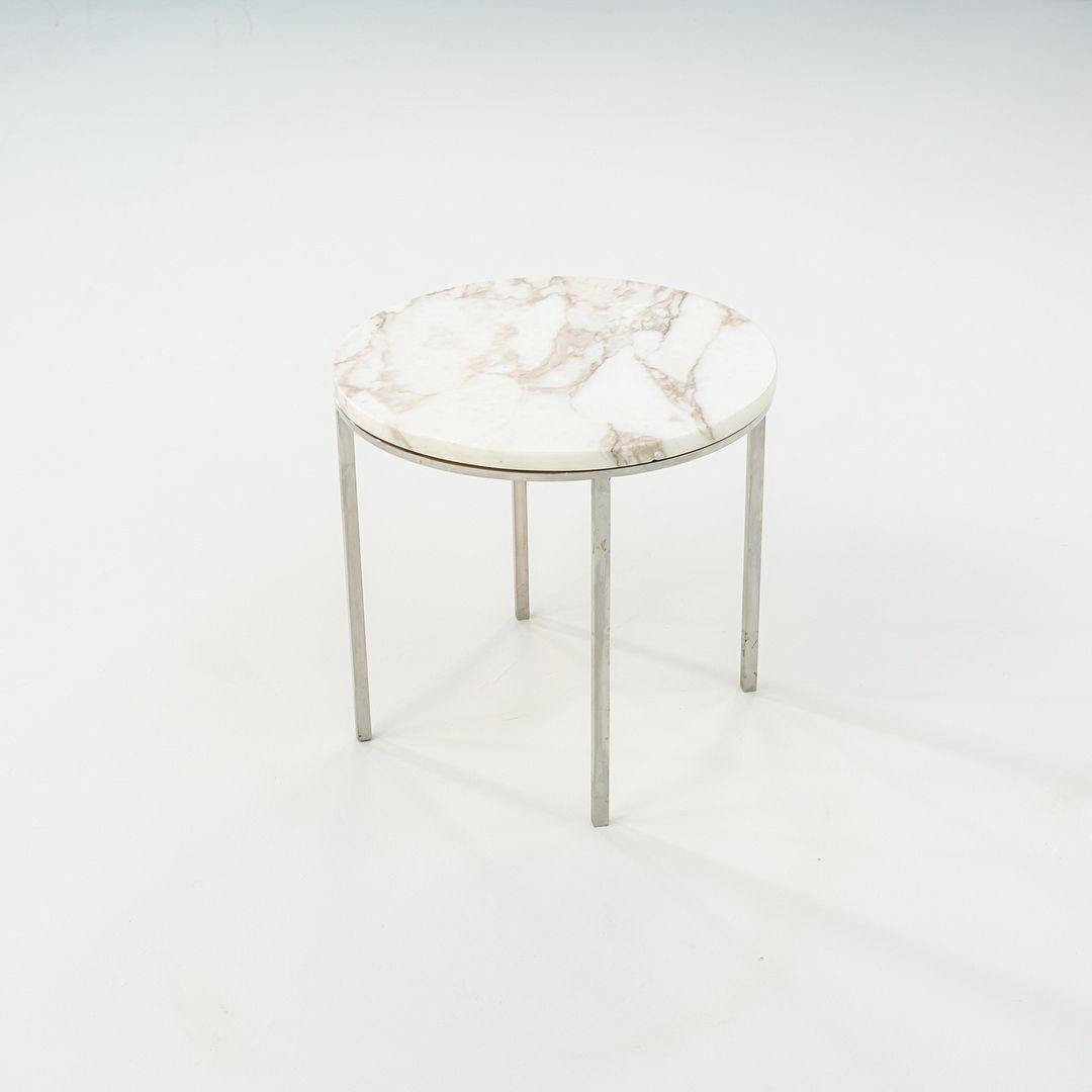 Acier 1965 Gordon Bunshaft and Davis Allen for SOM TA-39 Marble and Steel Side Table en vente