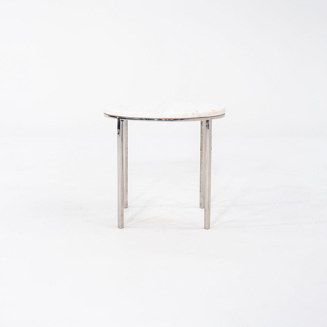 Acier 1965 Gordon Bunshaft and Davis Allen for SOM TA-39 Marble and Steel Side Table en vente