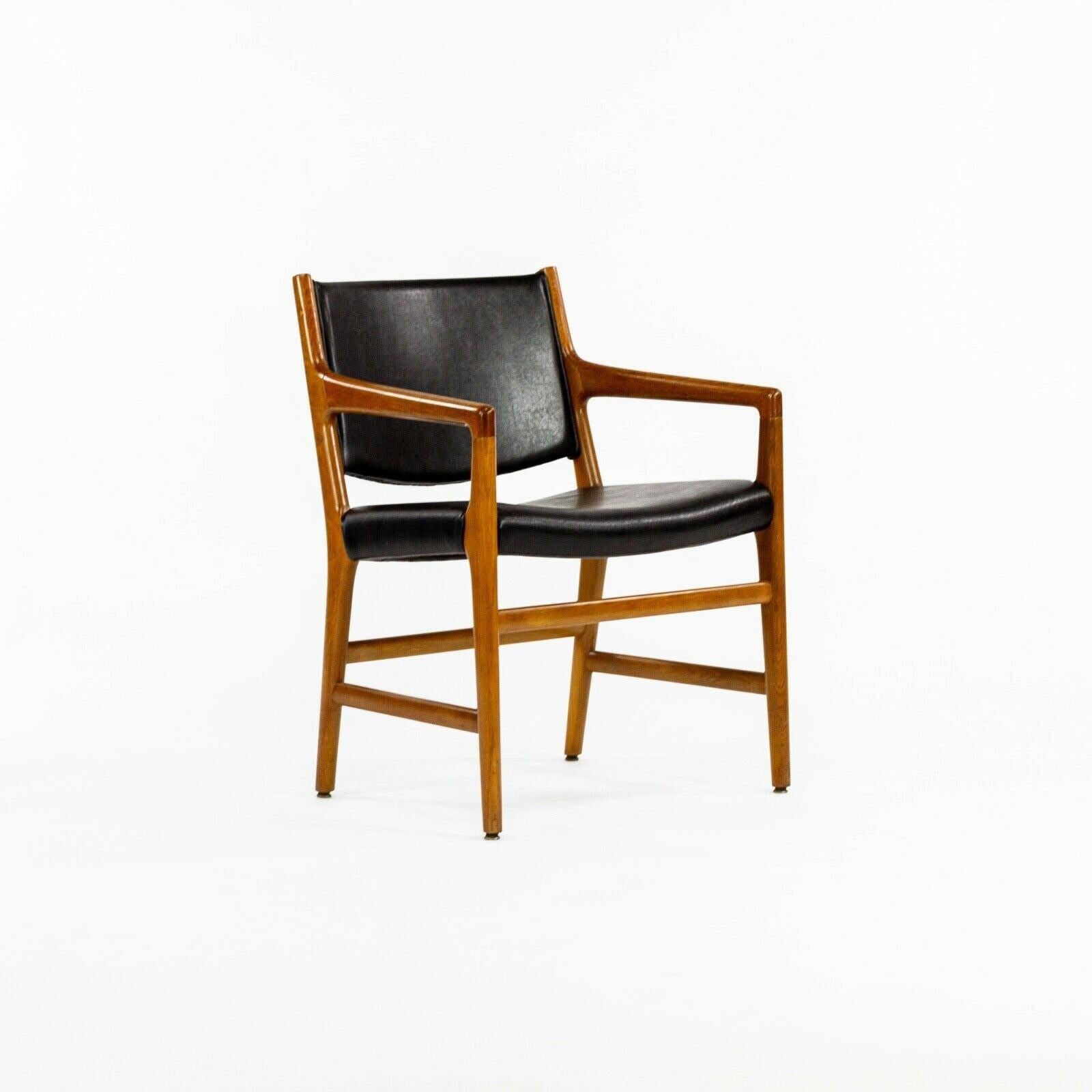 Modern 1965 Hans Wegner Johannes Hansen JH 507 Oak Dining Chairs from Harvard For Sale