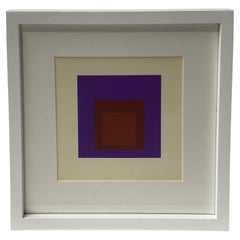 1965 Josef Albers Homage to the Square Soft Edge Hard Edge Screen Print, Framed