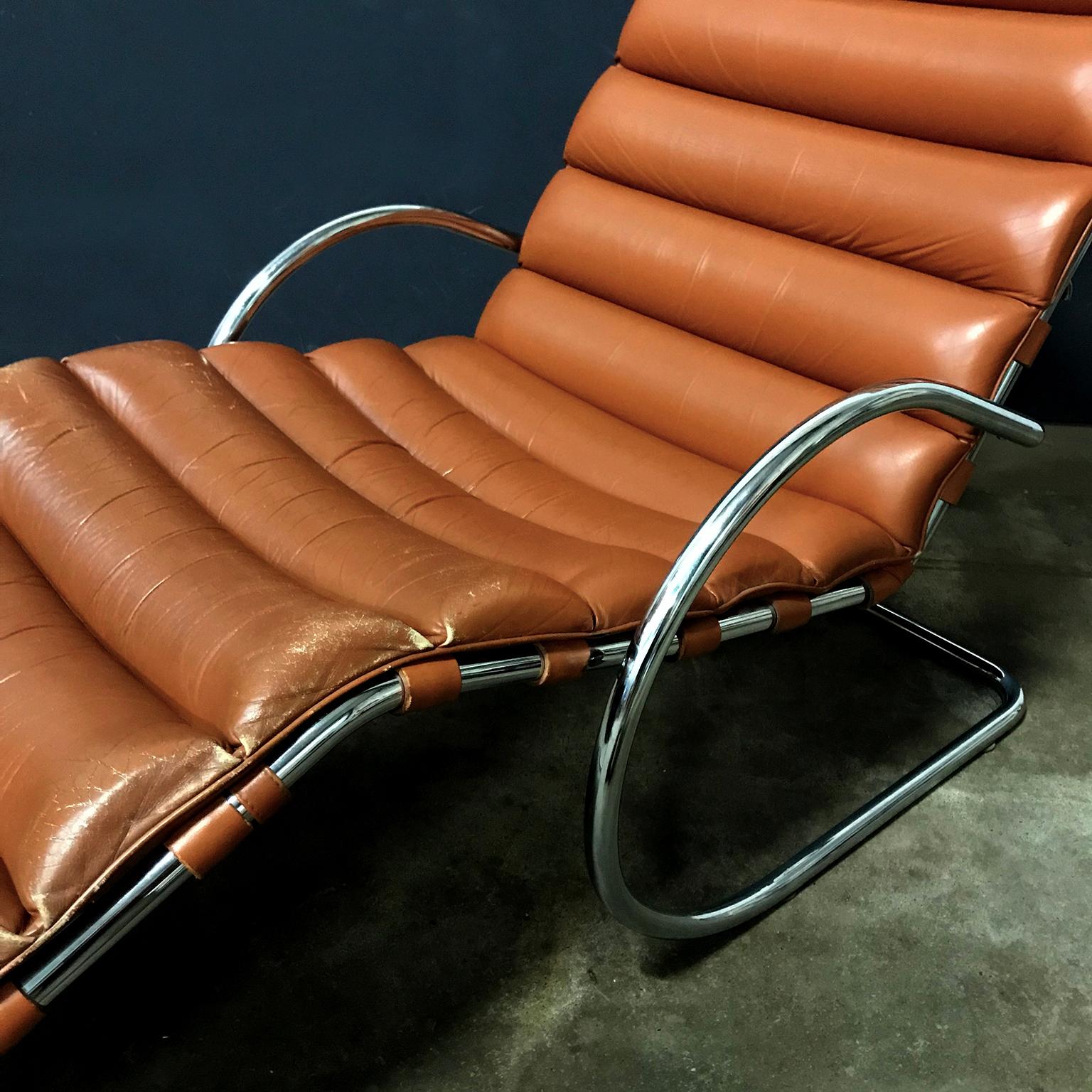 1965, Ludwig Mies van der Rohe, Rare Early Production Adjustable Chaise Longue 1