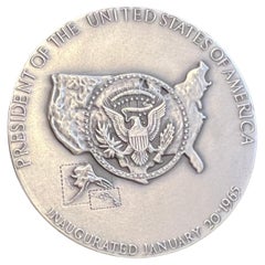 1965 Lyndon B Johnson Commemorative .999 Silver Medal 5Oz. by Illik De Peldon