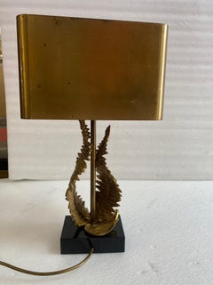 1965′ Maison Charles Fougères Lamp In Bronze Signed