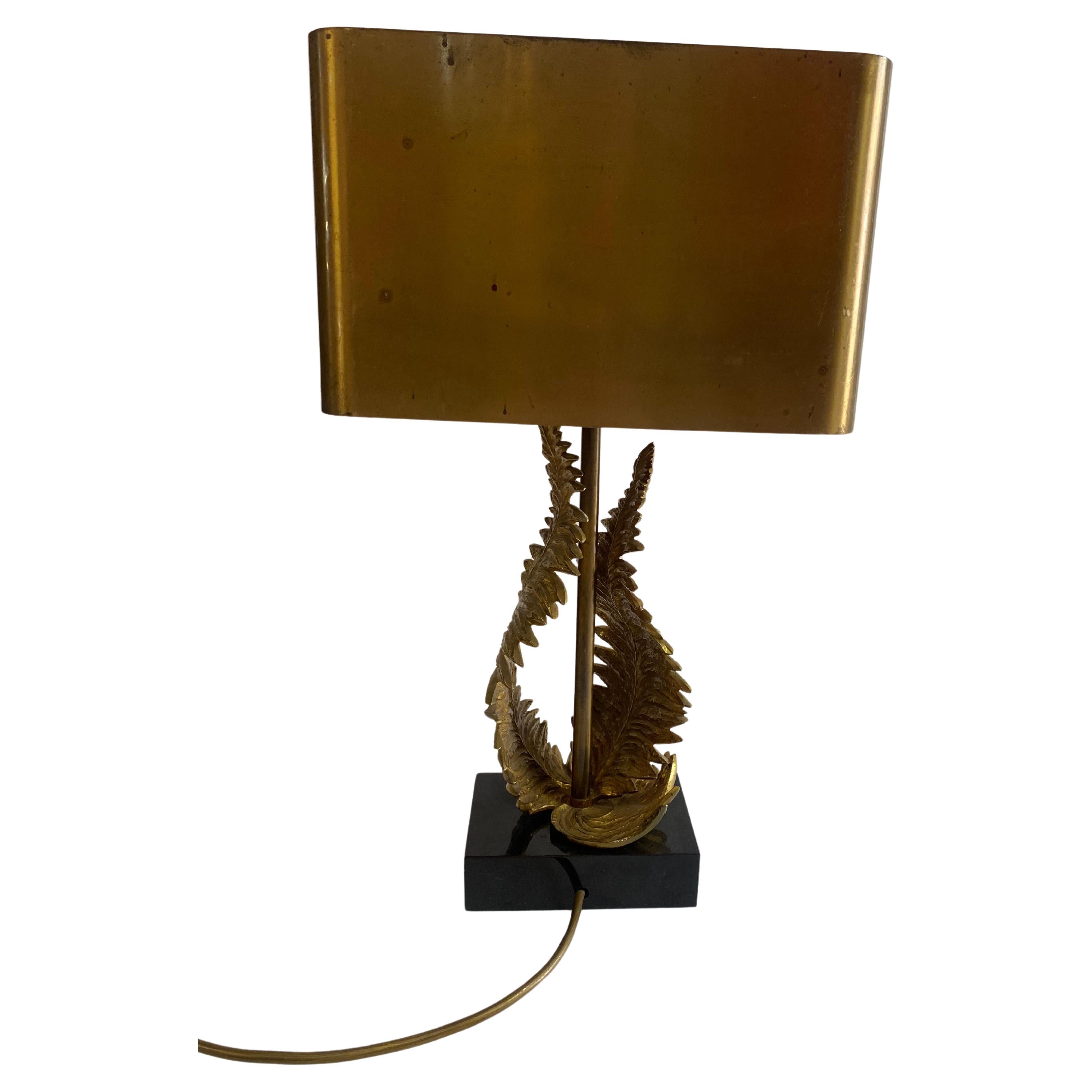 1965′ Maison Charles Fougères Lamp In Bronze Signed