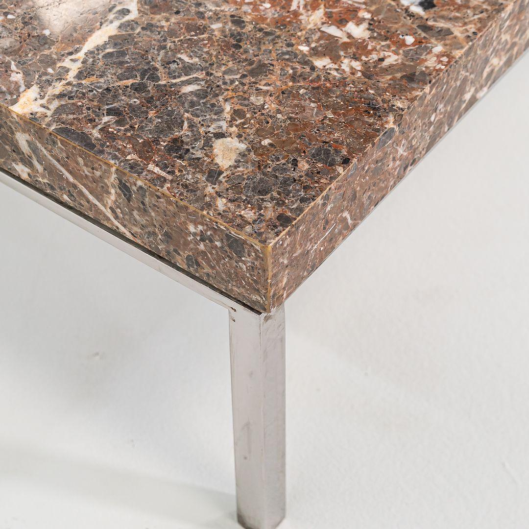Acier inoxydable Table basse en marbre de 1965 par Davis Allen et Gordon Bunshaft pour SOM Architects en vente