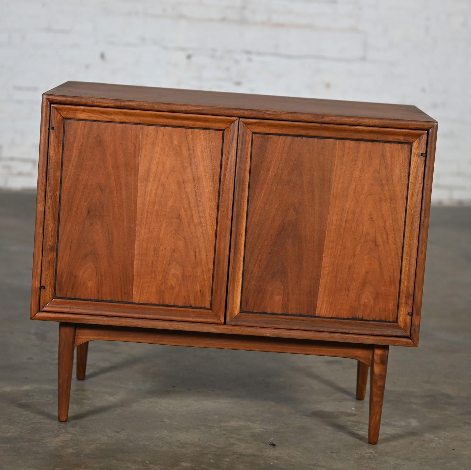 Mid-Century Modern 1965 MCM Drexel Declaration Record Cabinet by Kipp Stewart & Stewart MacDougall