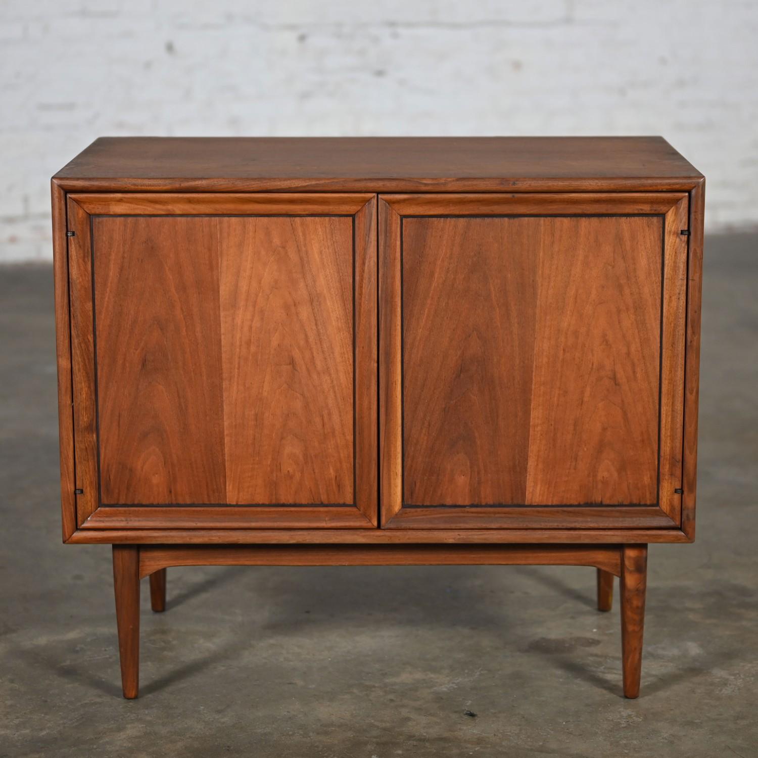 20th Century 1965 MCM Drexel Declaration Record Cabinet by Kipp Stewart & Stewart MacDougall