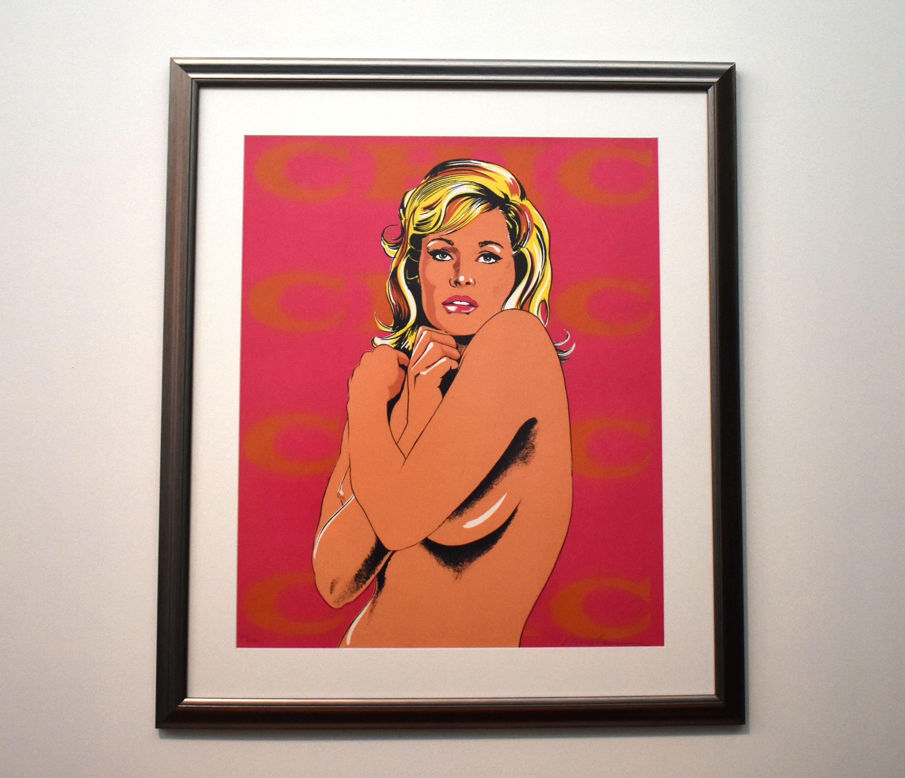 Américain Lithographie couleur Mel Ramos 1965 intitulée ' Chic ', signée et numérotée 100/200 en vente