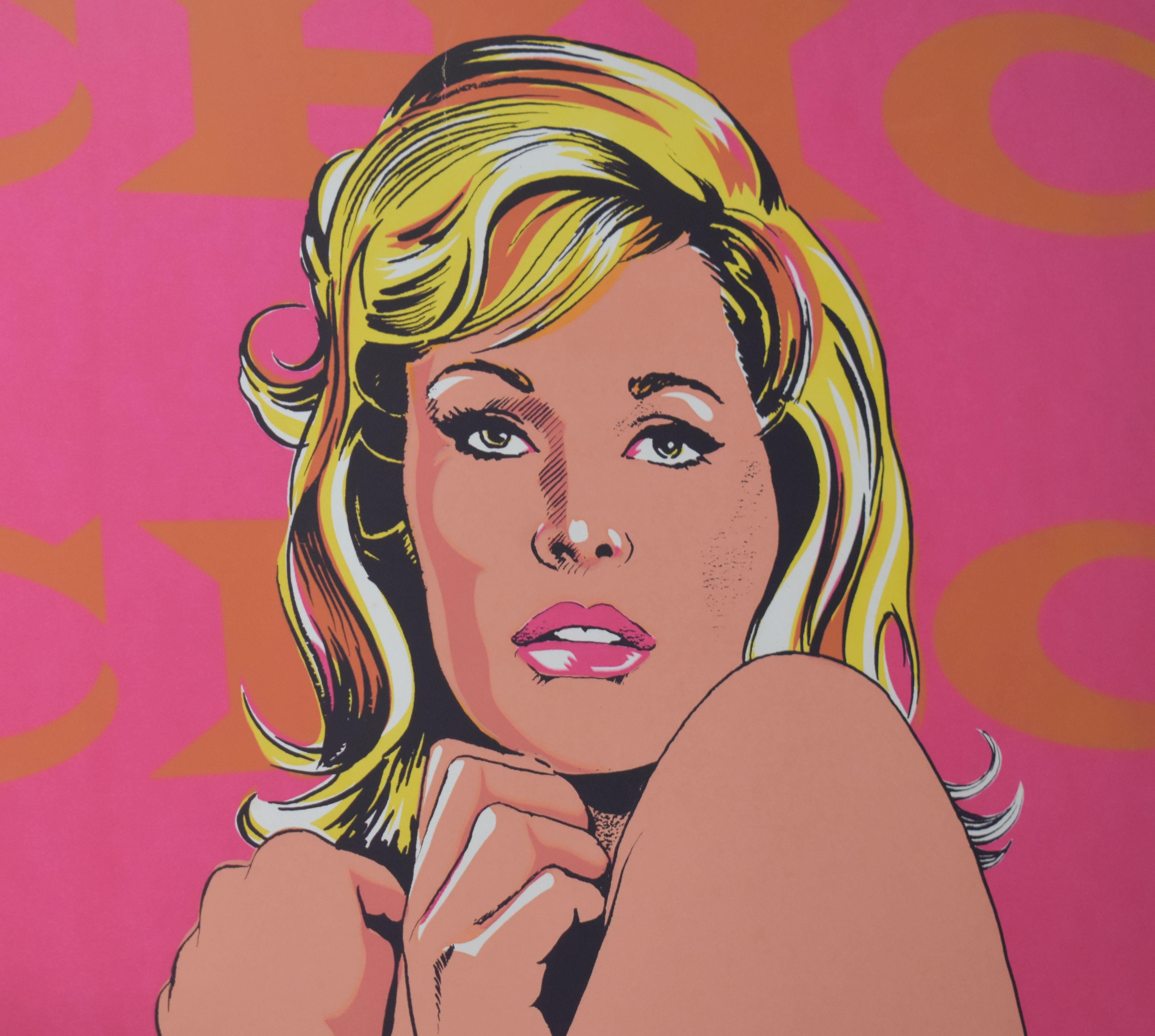 Lithographie couleur Mel Ramos 1965 intitulée ' Chic ', signée et numérotée 100/200 en vente 2