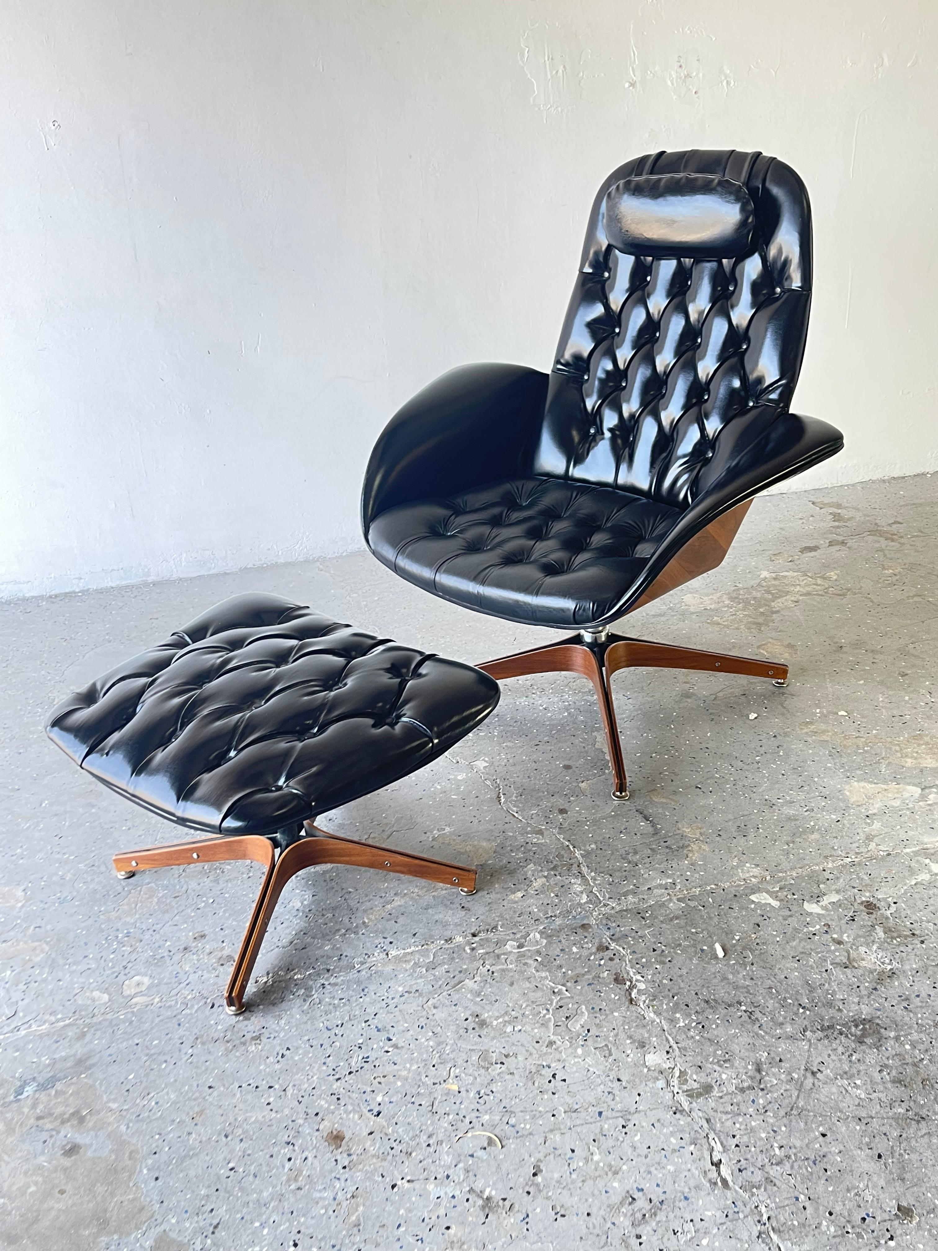 Mid-20th Century 1965, Mid-Century Modern Mr Chair & Ottoman by George Mulhauser for Plycraft
