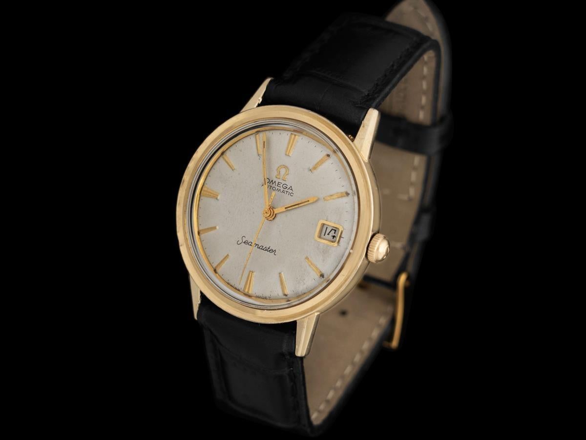 1965 Omega Seamaster Kal. 560 Vintage Herren 14K Gold gefüllt Uhr im Zustand „Gut“ im Angebot in Suwanee, GA