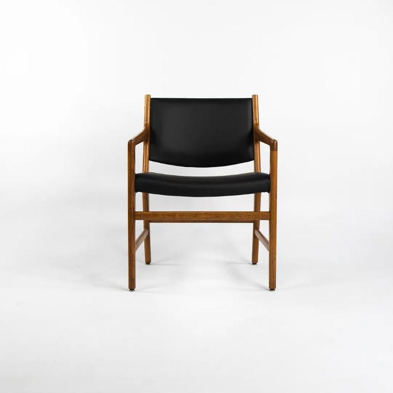1965 Pair of Hans Wegner Johannes Hansen JH 507 Oak Dining Chairs from Harvard For Sale 5