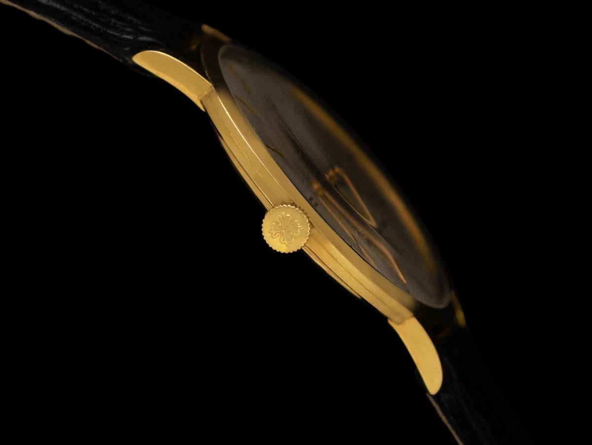 De los hombres 1965 Patek Philippe Vintage Hombre de cuerda manual Ref. 3468 Reloj de vestir de oro de 18 quilates en venta