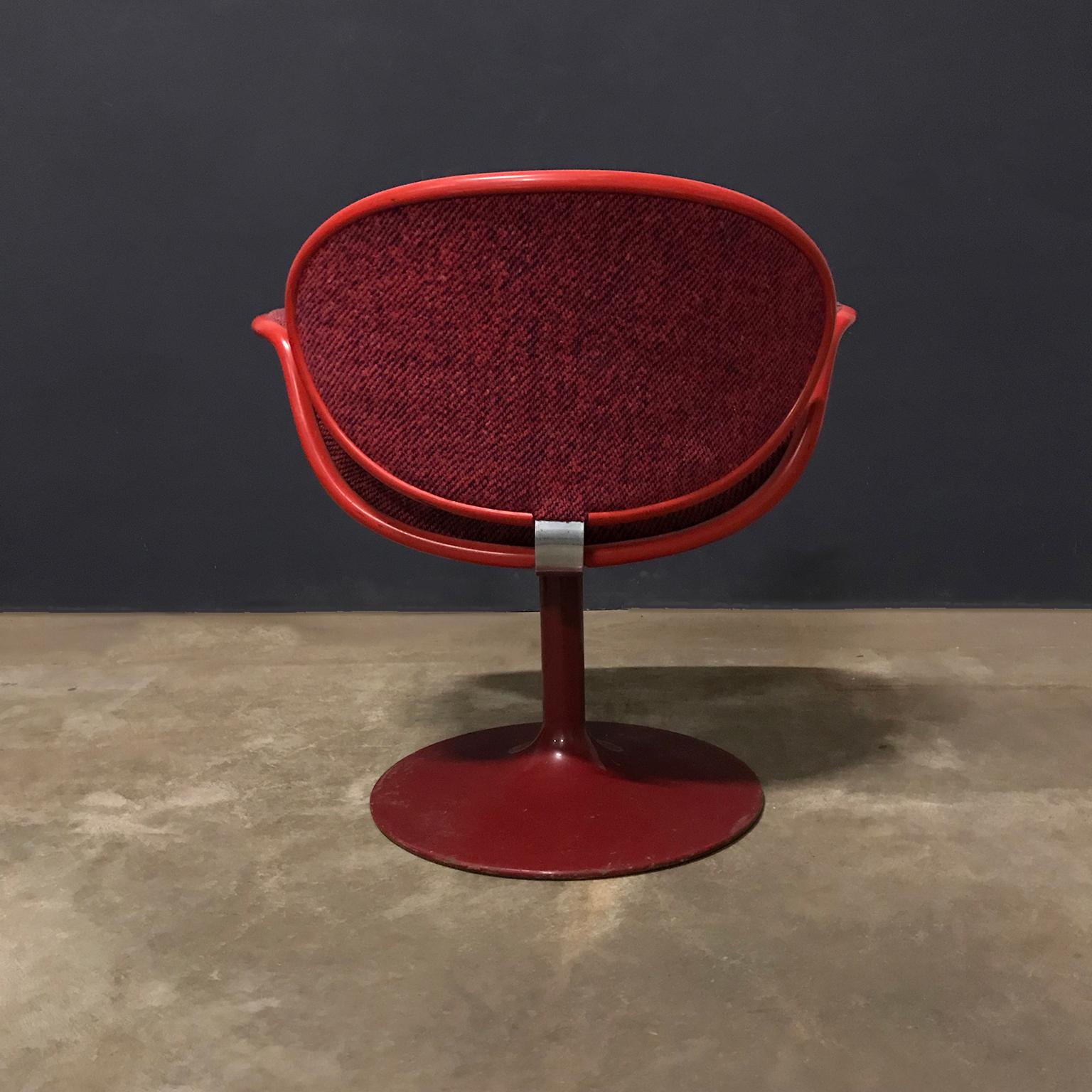 Ensemble Pierre Paulin pour Artifort, socle ancien d'origine et tissu bleu rouge, 1965 en vente 1