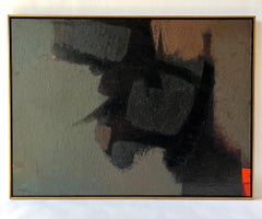 1965, Ramon Prats Oil on Board Abstract Modernist Painting