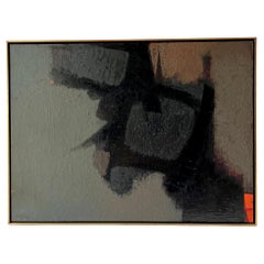 1965, Ramon Prats Oil on Board Abstract Modernist Painting
