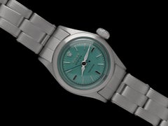 1965 Rolex Oyster Precision Ladies Vintage Watch avec cadran bleu Tiffany - SS
