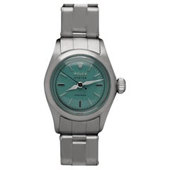 1965 Rolex Oyster Precision Ladies Vintage Watch with Tiffany Blue Dial - SS