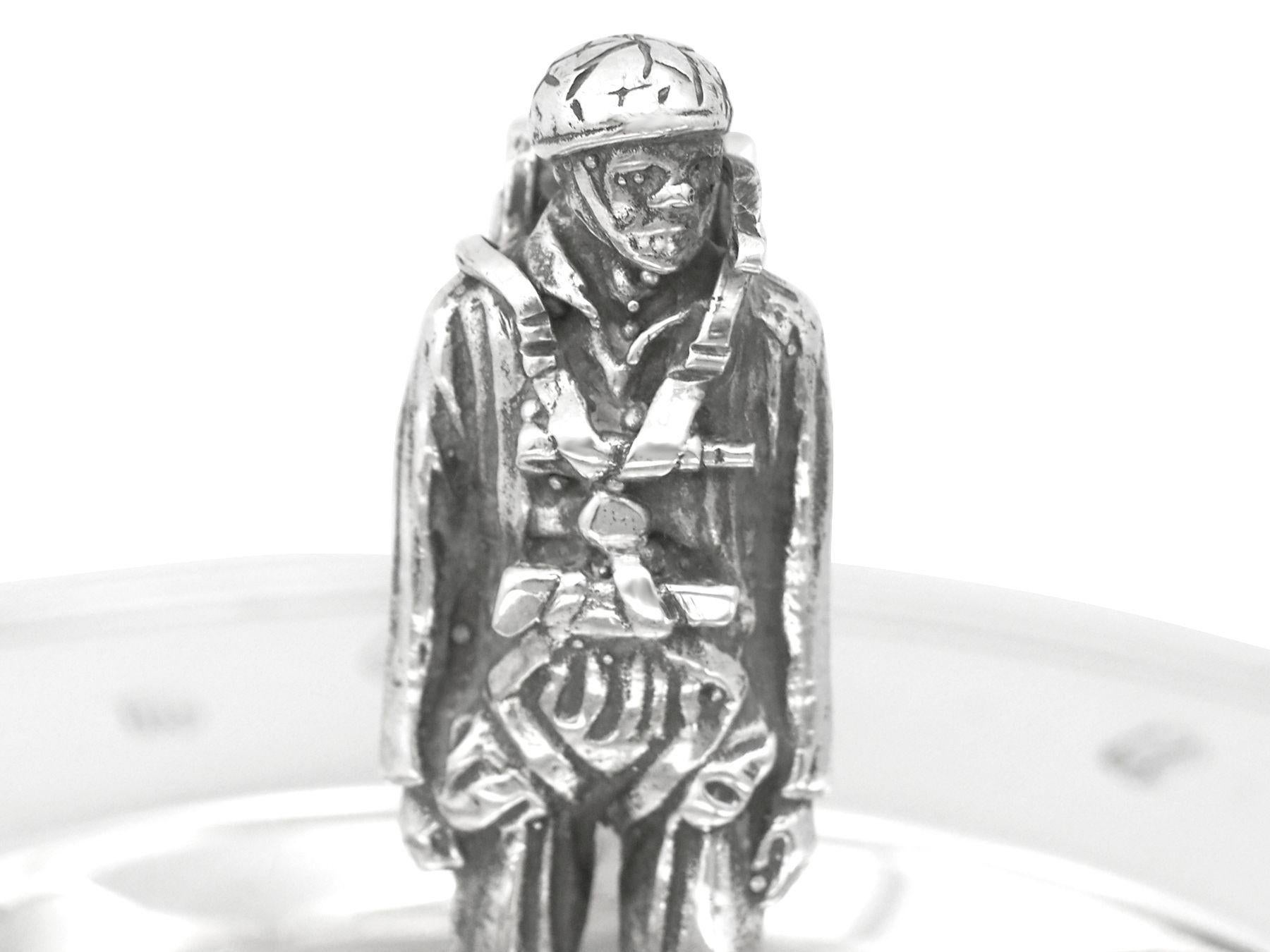 Mid-20th Century Vintage Figural Sterling Silver Garrard & Co Ltd Presentation Bowl For Sale
