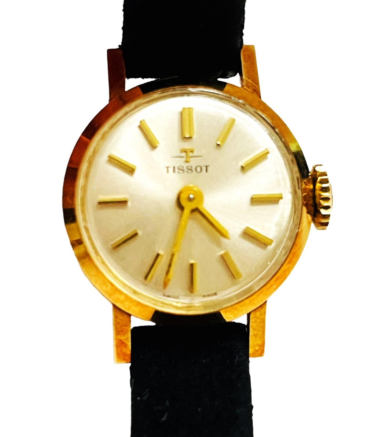 1965 Swiss Ladies 18k Yellow Gold Manual Wristwatch 17 Jewels by Tissot 3