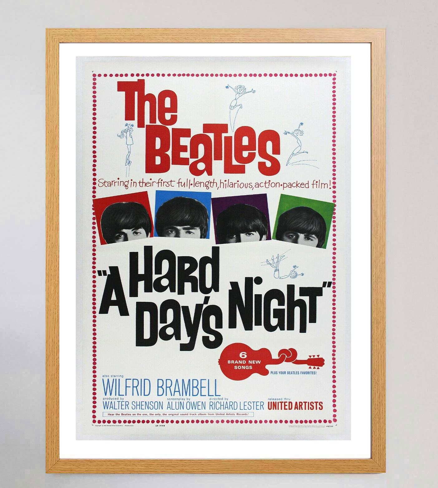 1965 The Beatles – A Hard Day's Night, Original-Vintage-Poster (Moderne der Mitte des Jahrhunderts) im Angebot
