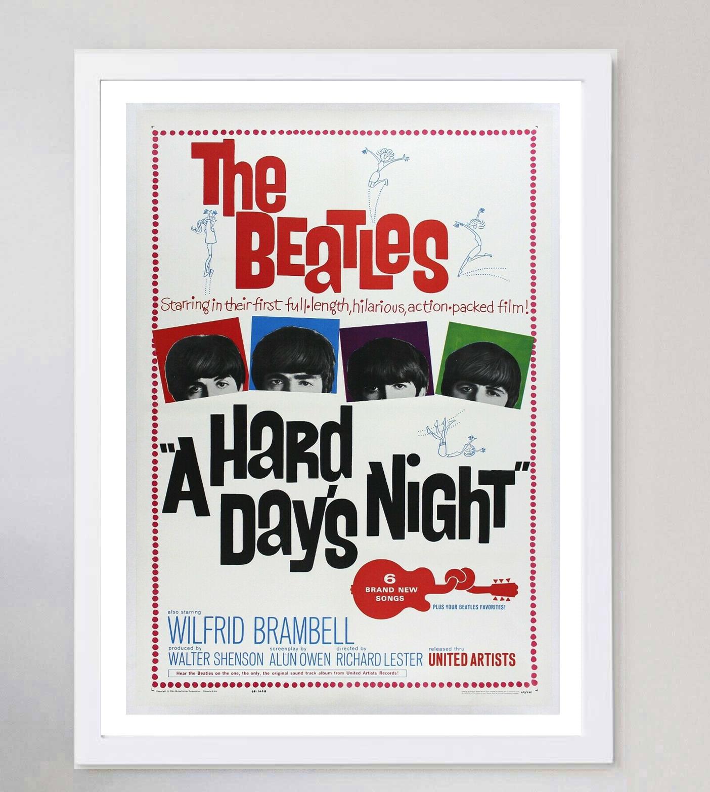 1965 The Beatles – A Hard Day's Night, Original-Vintage-Poster (amerikanisch) im Angebot