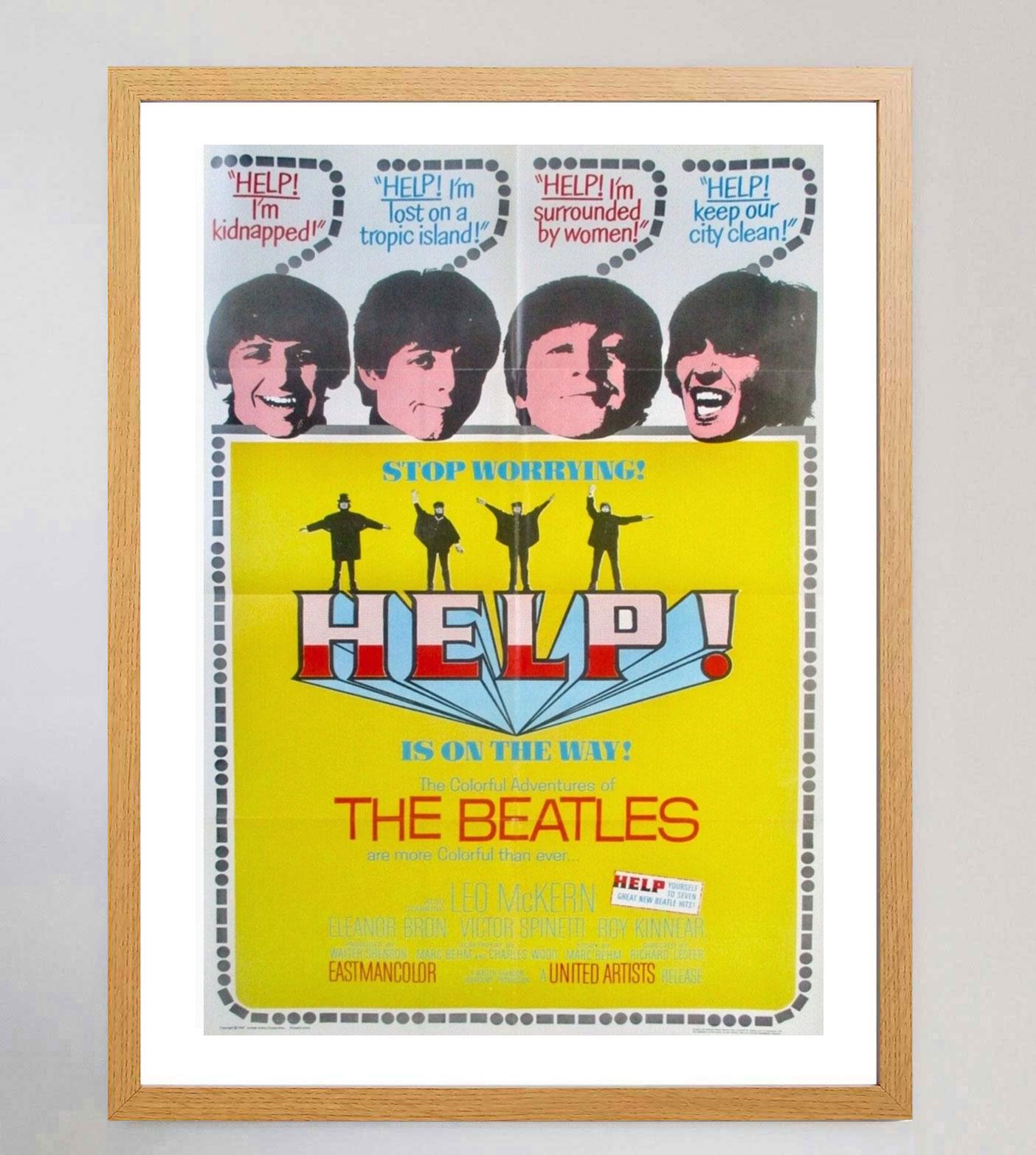 Britannique 1965 Les Beatles - Aide ! Affiche vintage d'origine en vente