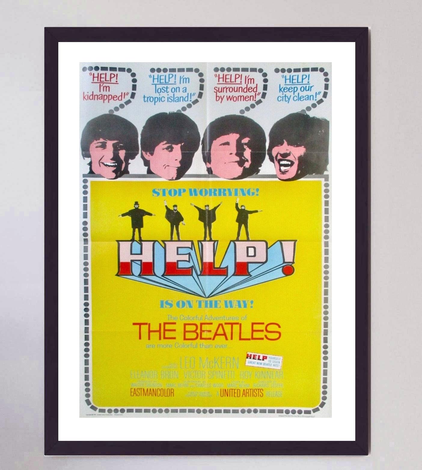 1965 Die Beatles - Hilfe! Original-Vintage-Poster, Vintage im Zustand „Gut“ im Angebot in Winchester, GB