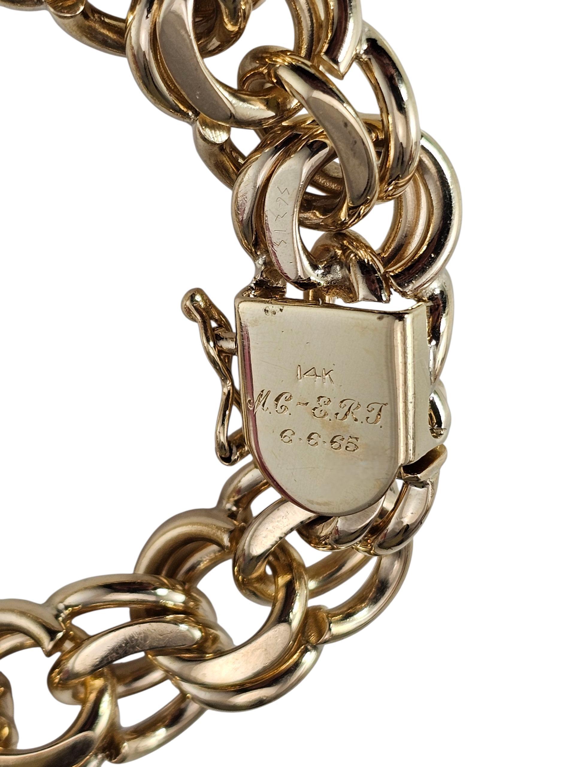 1965 Tiffany & Co. Succo Bracelet à maillons en or jaune 14K #23795 en vente 4