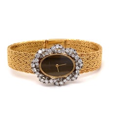 1965 Vacheron Constantin for Chaumet Tiger Eye Dial Diamond Wrist Watch