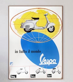 1965 Vespa - In Tutto Il Mondo Original Vintage Poster