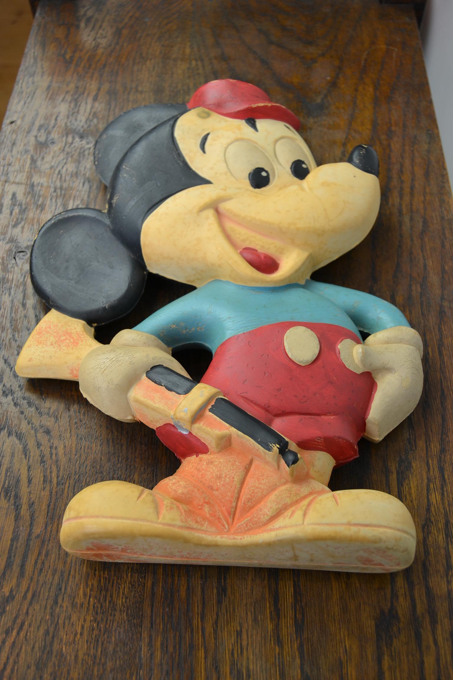 1965 Walt Disney Mickey Mouse Hot Water Bottle by Duarry Spain. 
A collectible Mickey Mouse rubber hot water bottle with original stopper.
This Walt Disney Production Mickey Mouse is made in Spain by Duarry in 1965.
Walt Disney character, Mickey