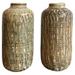 19650s Gunnar Nylund Scandinavian Midcentury Ceramic Vases for Rörstrand