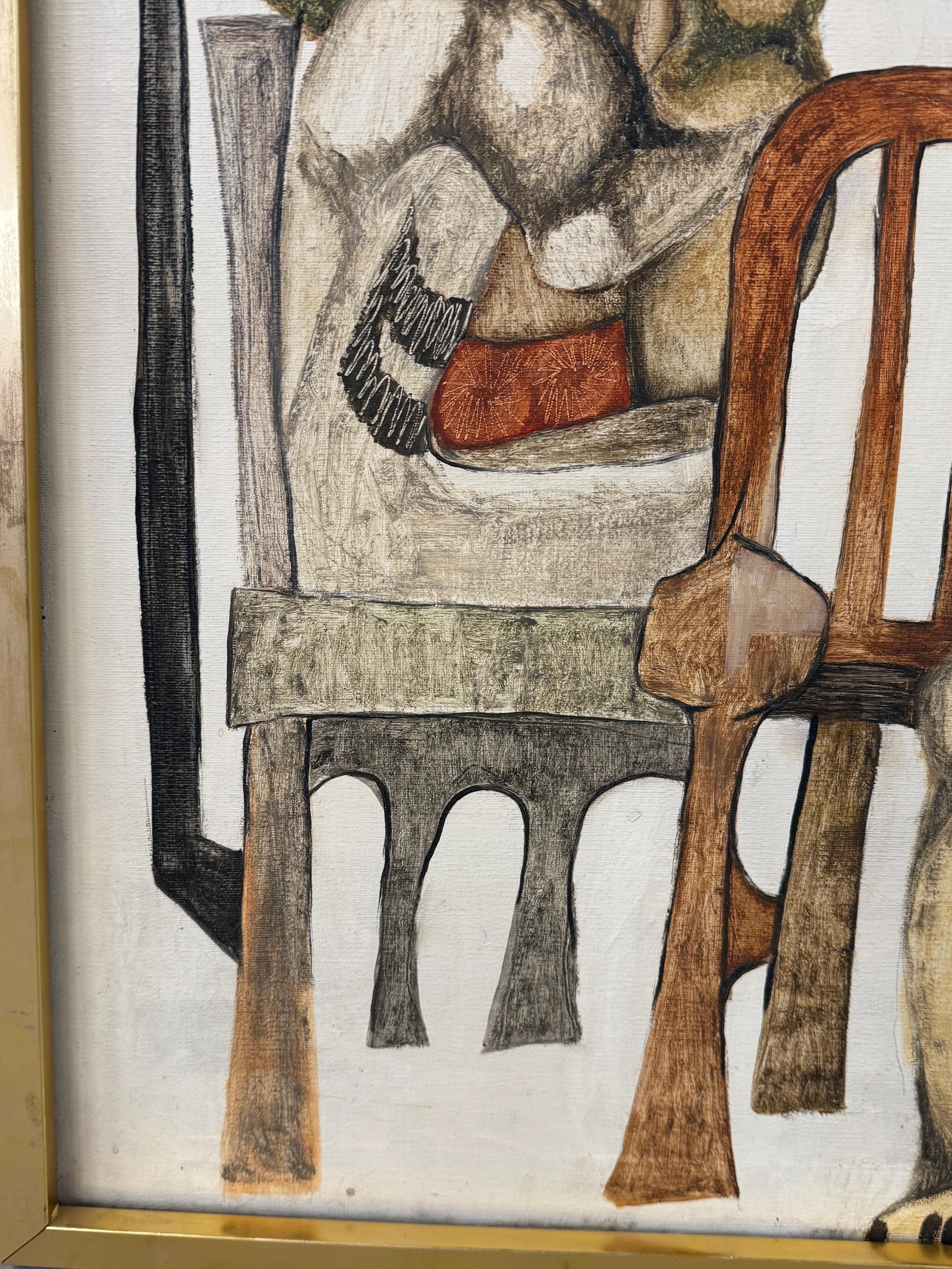 1966 Abstract by noted Illustrator Joseph Tesar For Sale 4