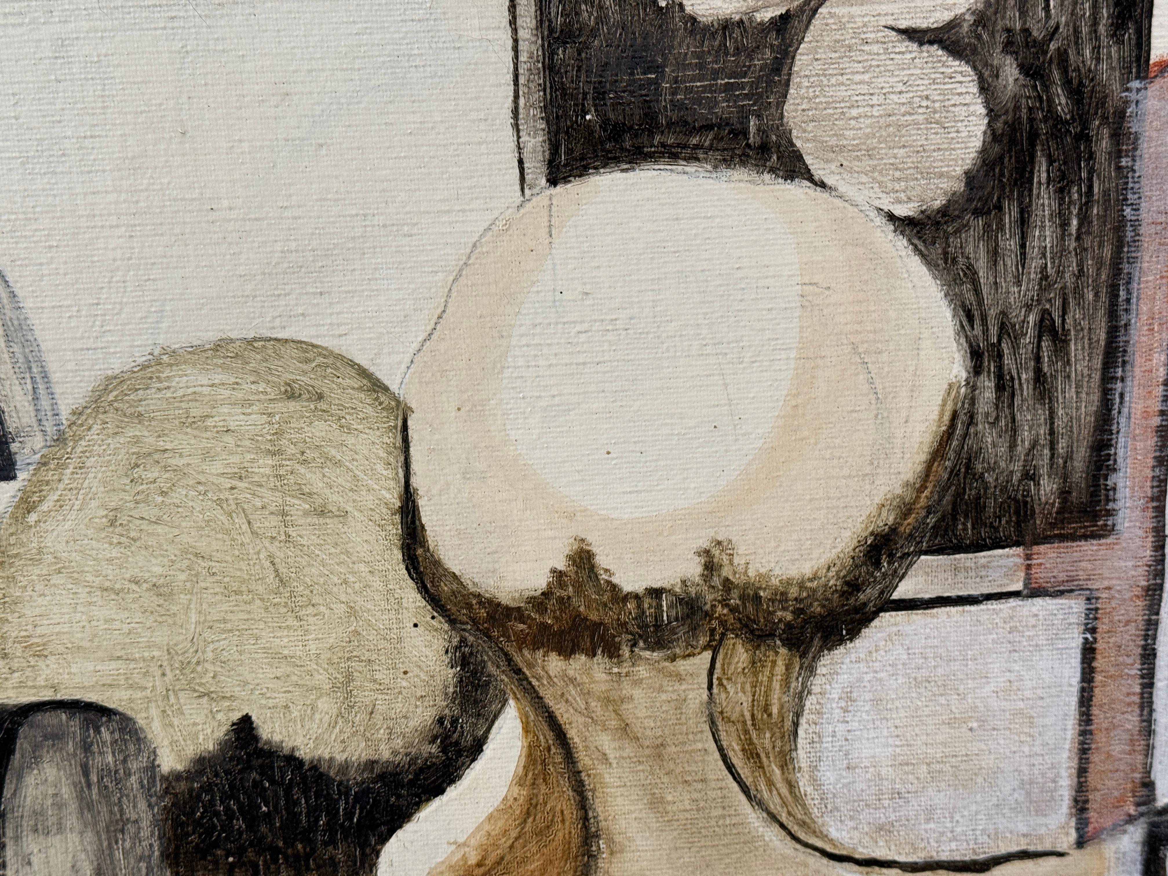 Hand-Painted 1966 Abstract by noted Illustrator Joseph Tesar For Sale