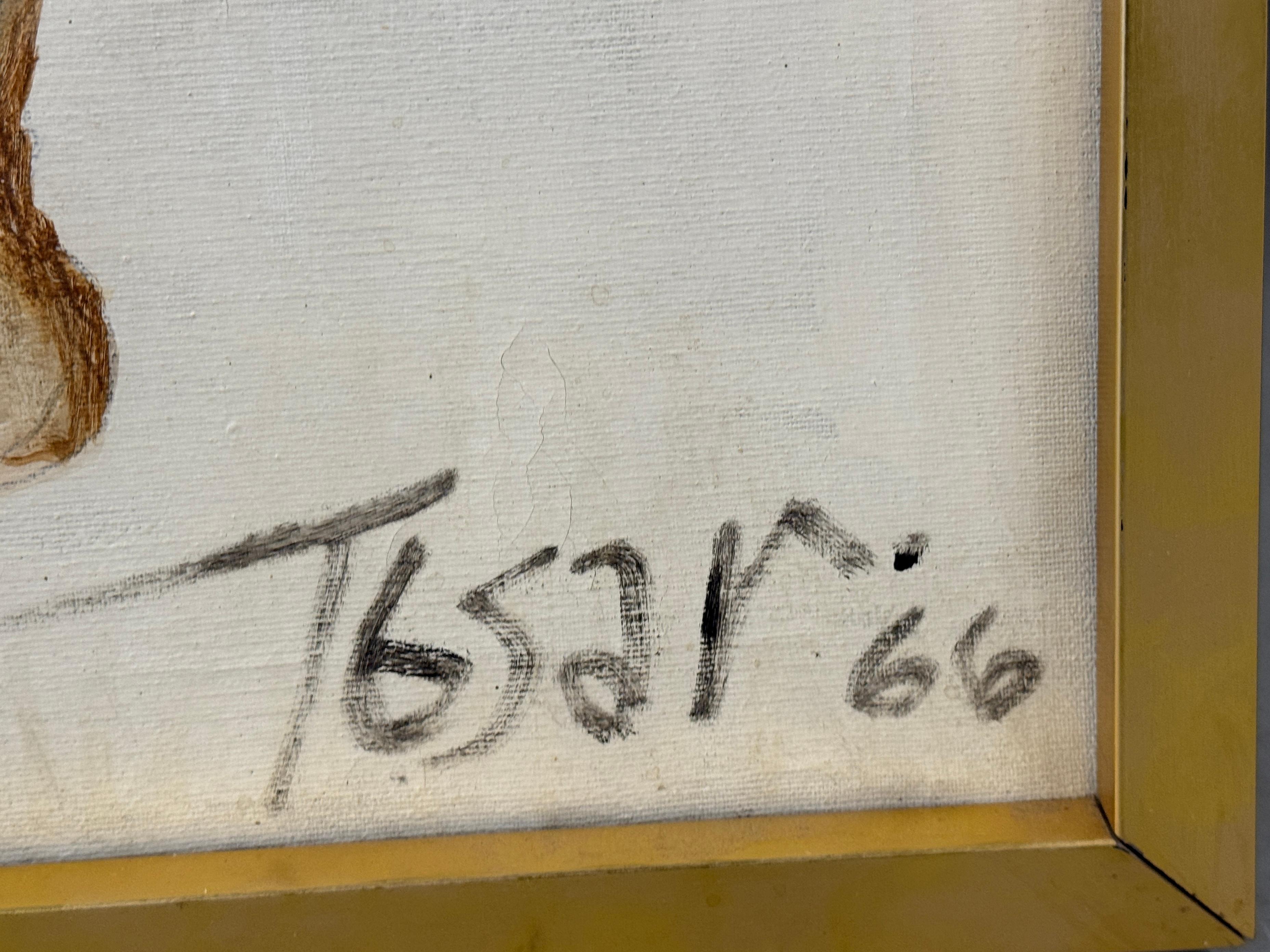 Canvas 1966 Abstract by noted Illustrator Joseph Tesar For Sale